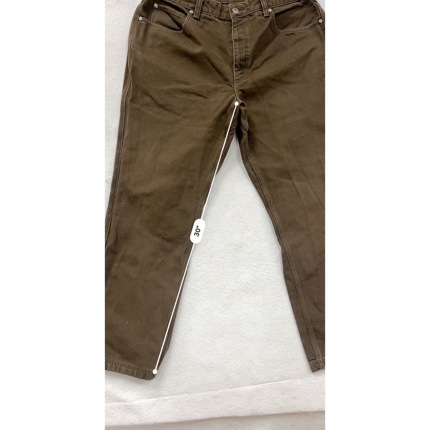 Mens Duluth Trading Co Brown Cotton Straight-Leg Pants 40x32 #6605