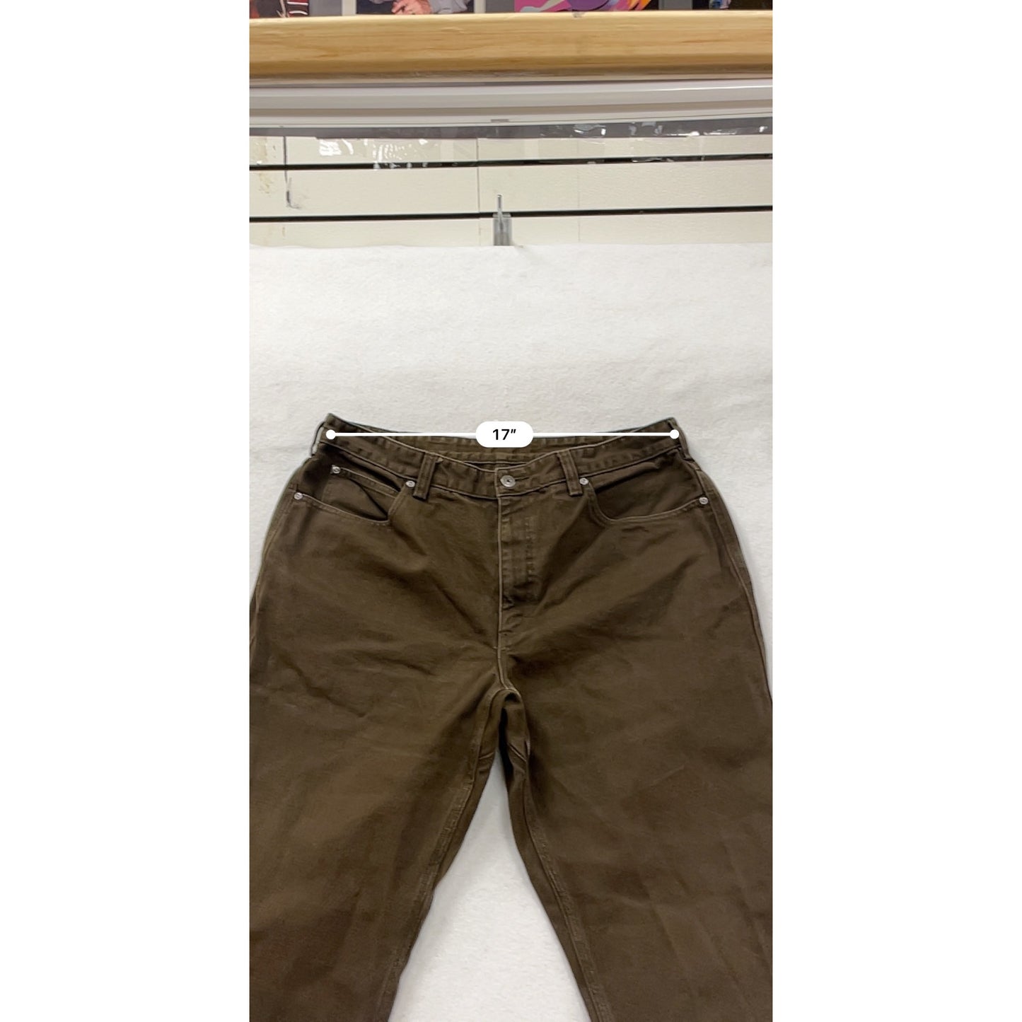 Mens Duluth Trading Co Brown Cotton Straight-Leg Pants 40x32 #6605