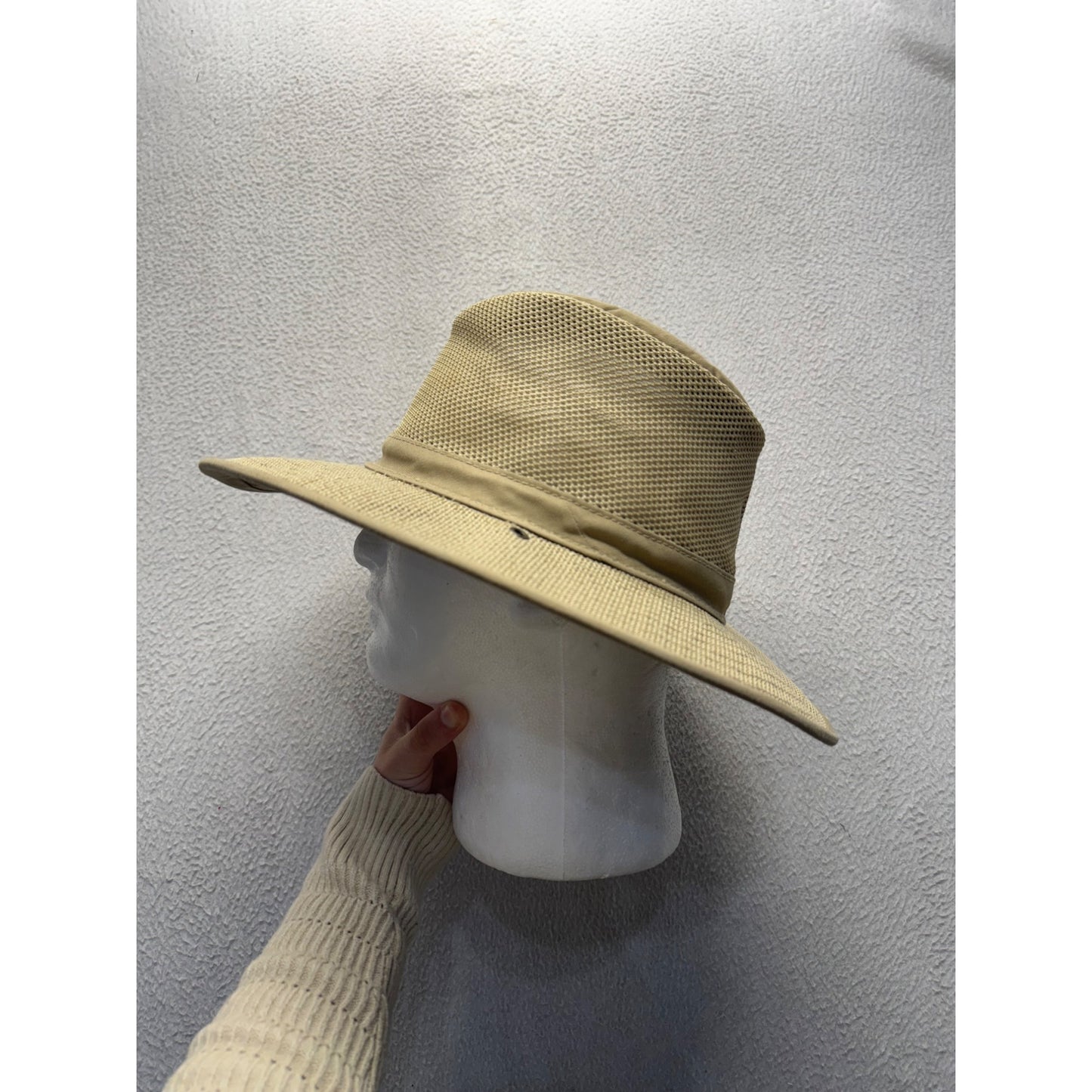Mesh Safari Sun Hat Wide Brim Breathable Design Large Henschel Hat Co Beige #98B