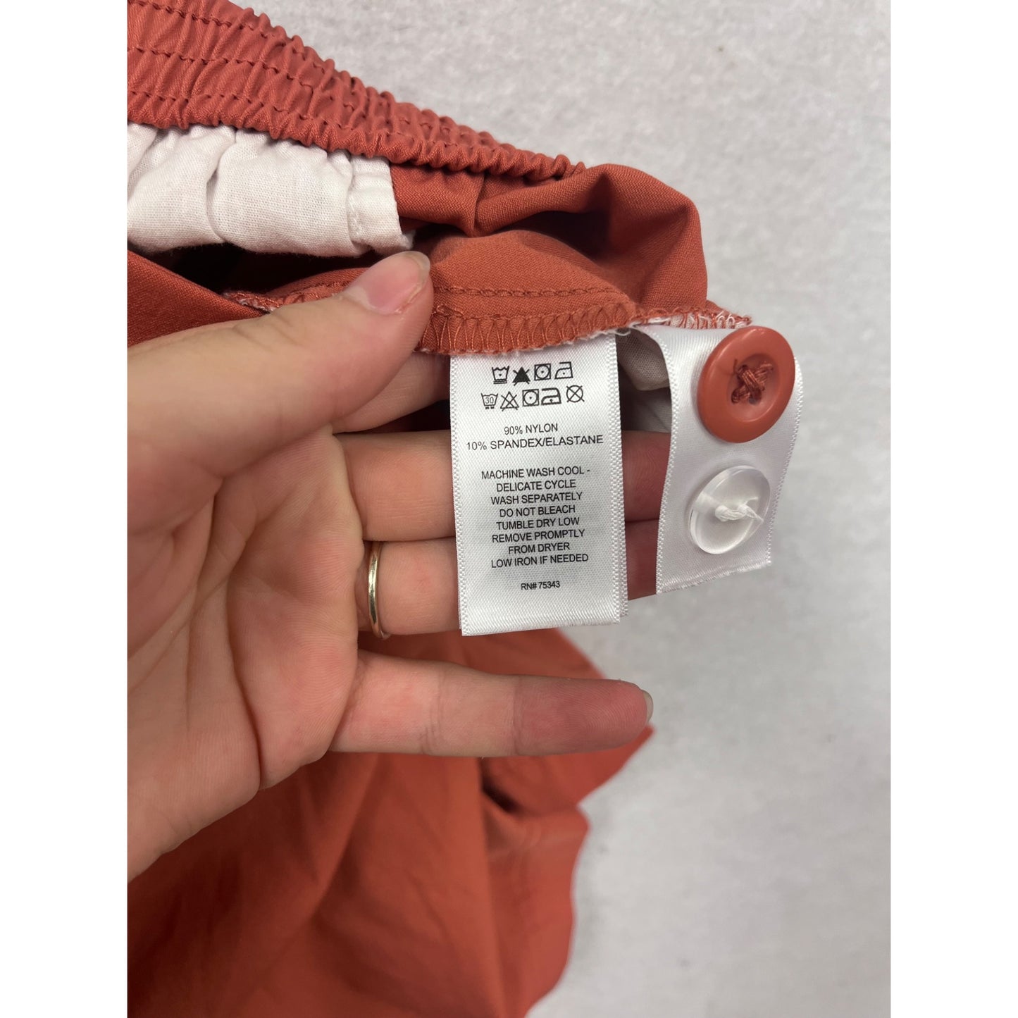 Aspen Rust Orange Nylon & Spandex Shorts L #845A