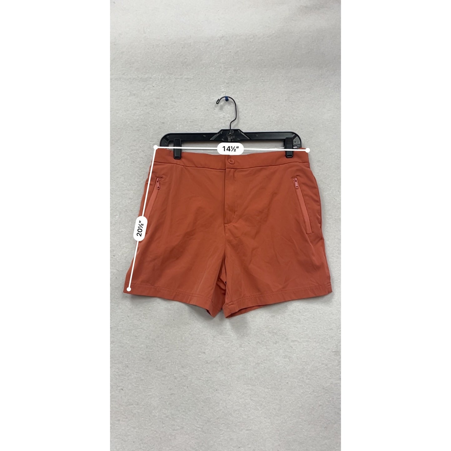 Aspen Rust Orange Nylon & Spandex Shorts L #845A