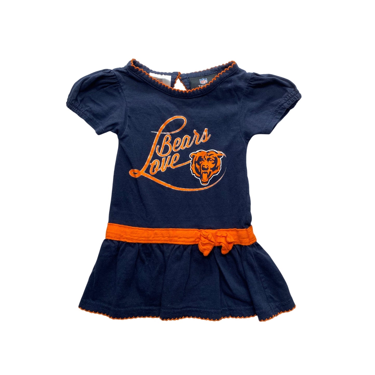 Chicago Bears Baby Girl Navy & Orange Dress 12M NFL #7316