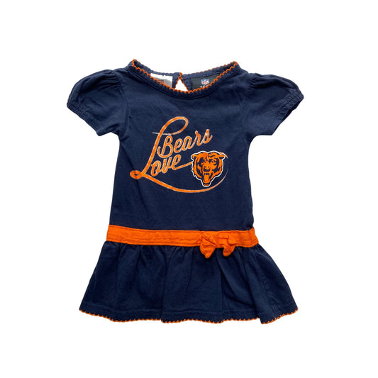 Chicago Bears Baby Girl Navy & Orange Dress 12M NFL #7316