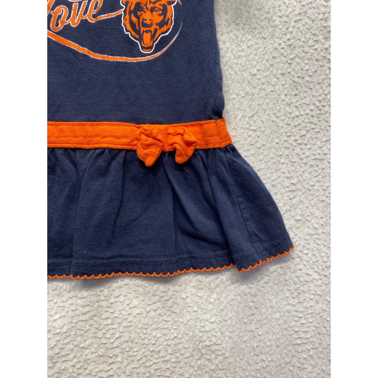 Chicago Bears Baby Girl Navy & Orange Dress 12M NFL #7316