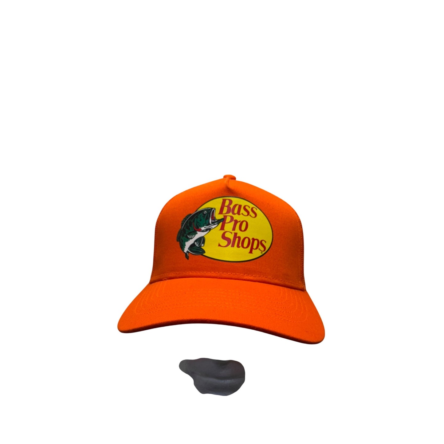 Bass Pro Shops Orange Mesh Snapback Hat Fishing Logo Trucker Style#9226