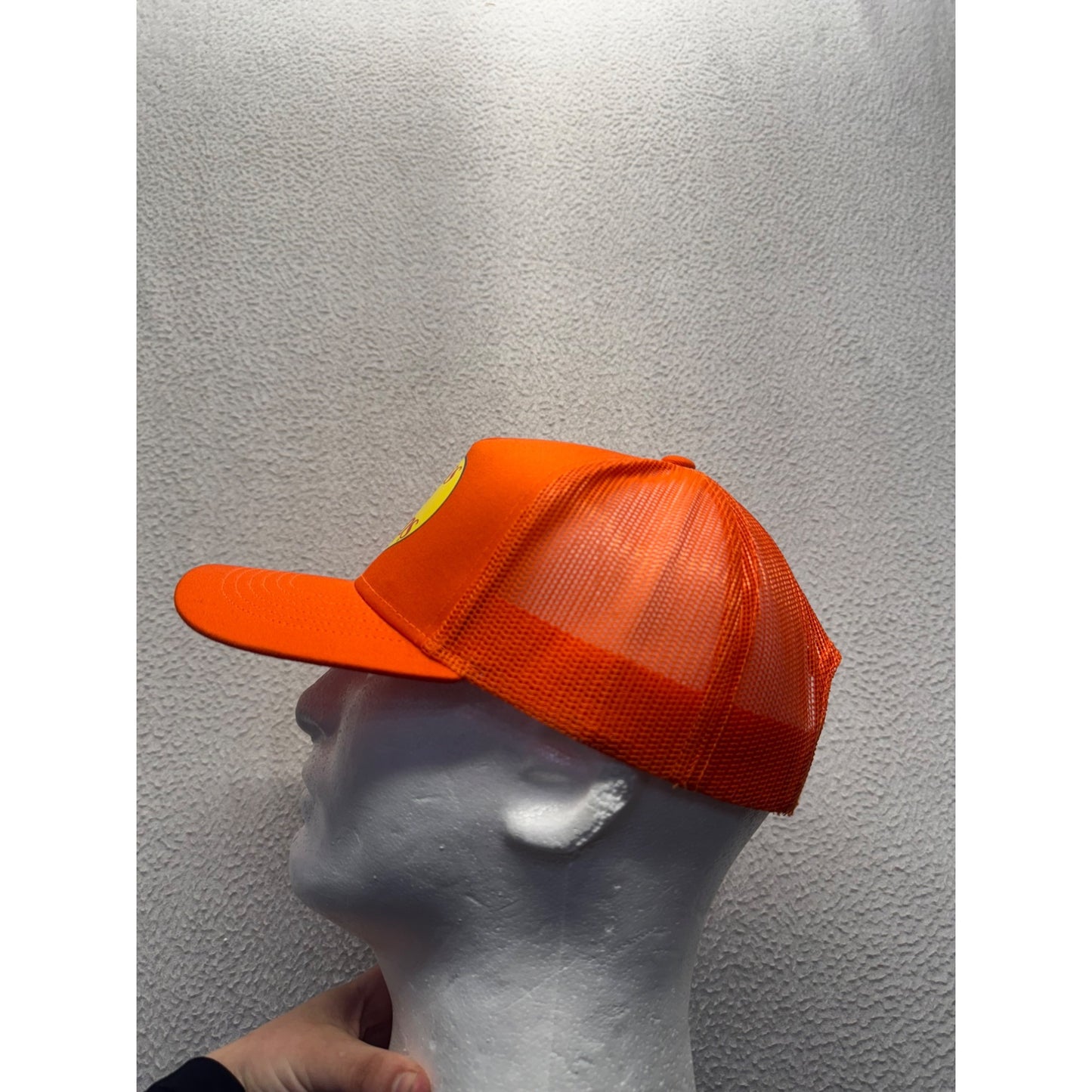 Bass Pro Shops Orange Mesh Snapback Hat Fishing Logo Trucker Style#9226