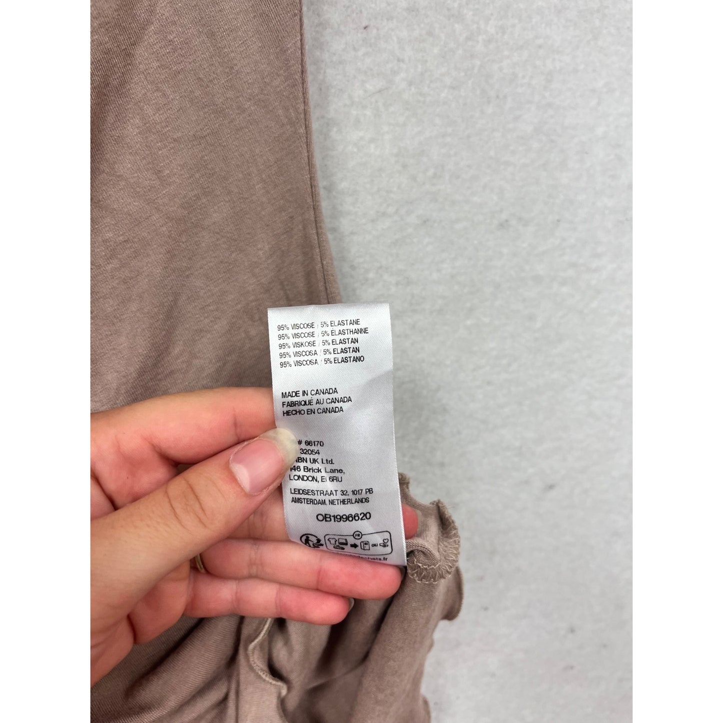 Silence + Noise Asymmetrical Drape Top S-P #351A