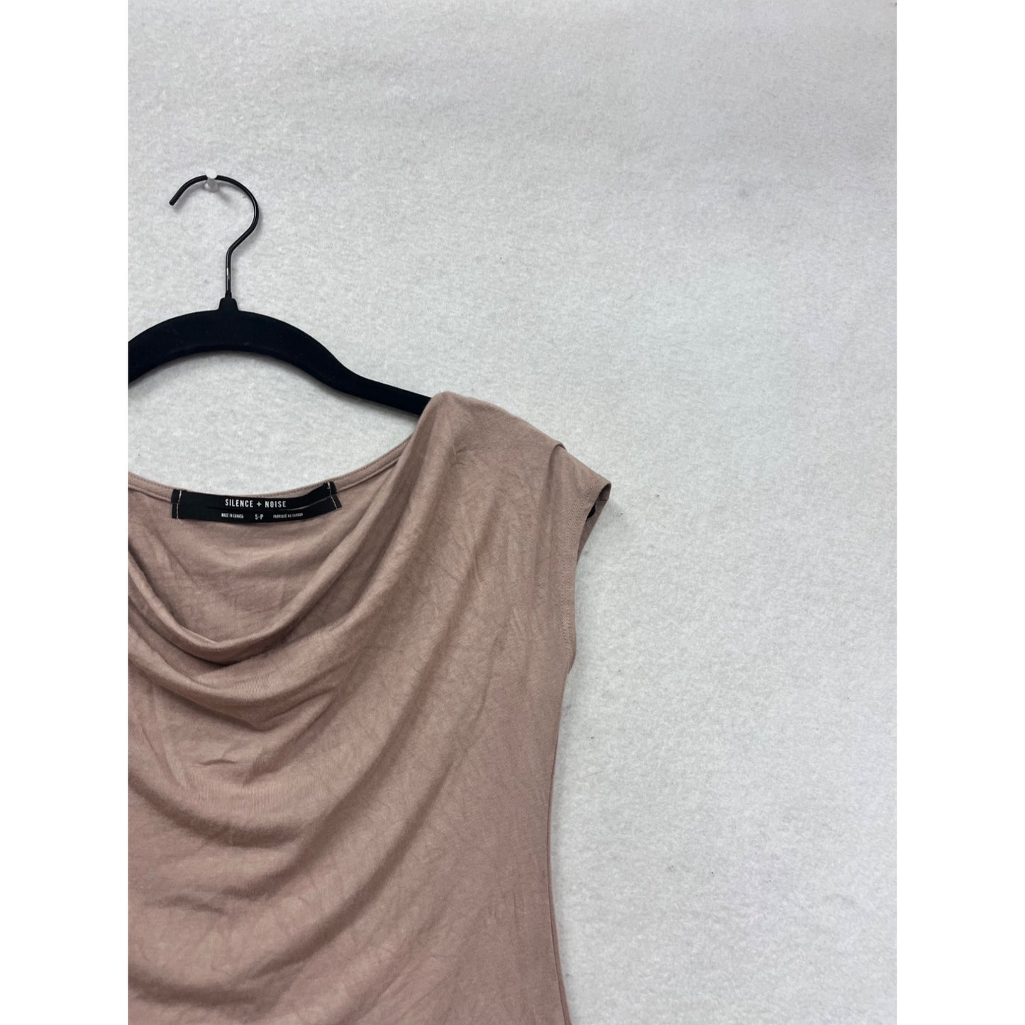 Silence + Noise Asymmetrical Drape Top S-P #351A