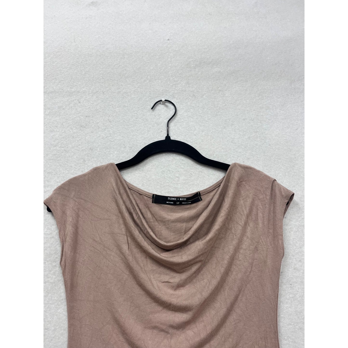 Silence + Noise Asymmetrical Drape Top S-P #351A