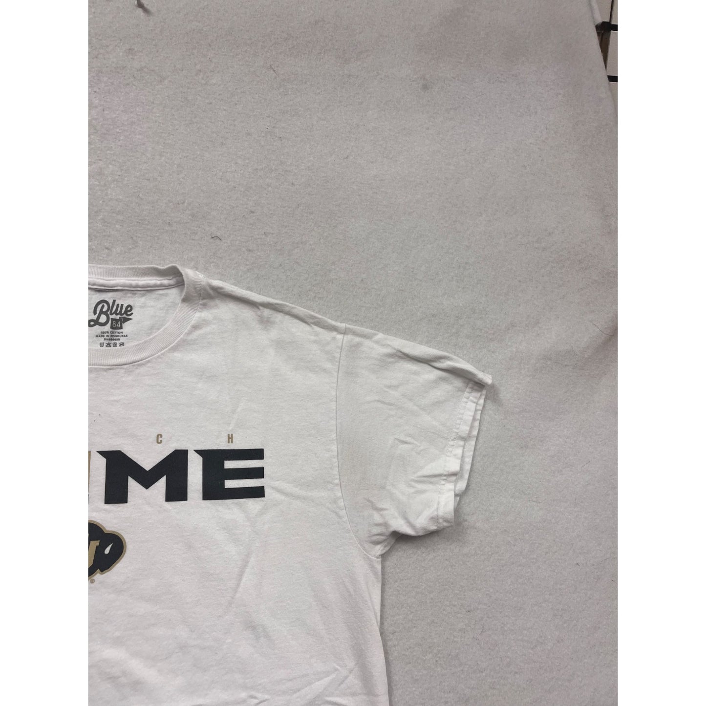 Coach Prime Colorado Buffaloes T-Shirt Blue 84 White Short Sleeve Cotton M #151A