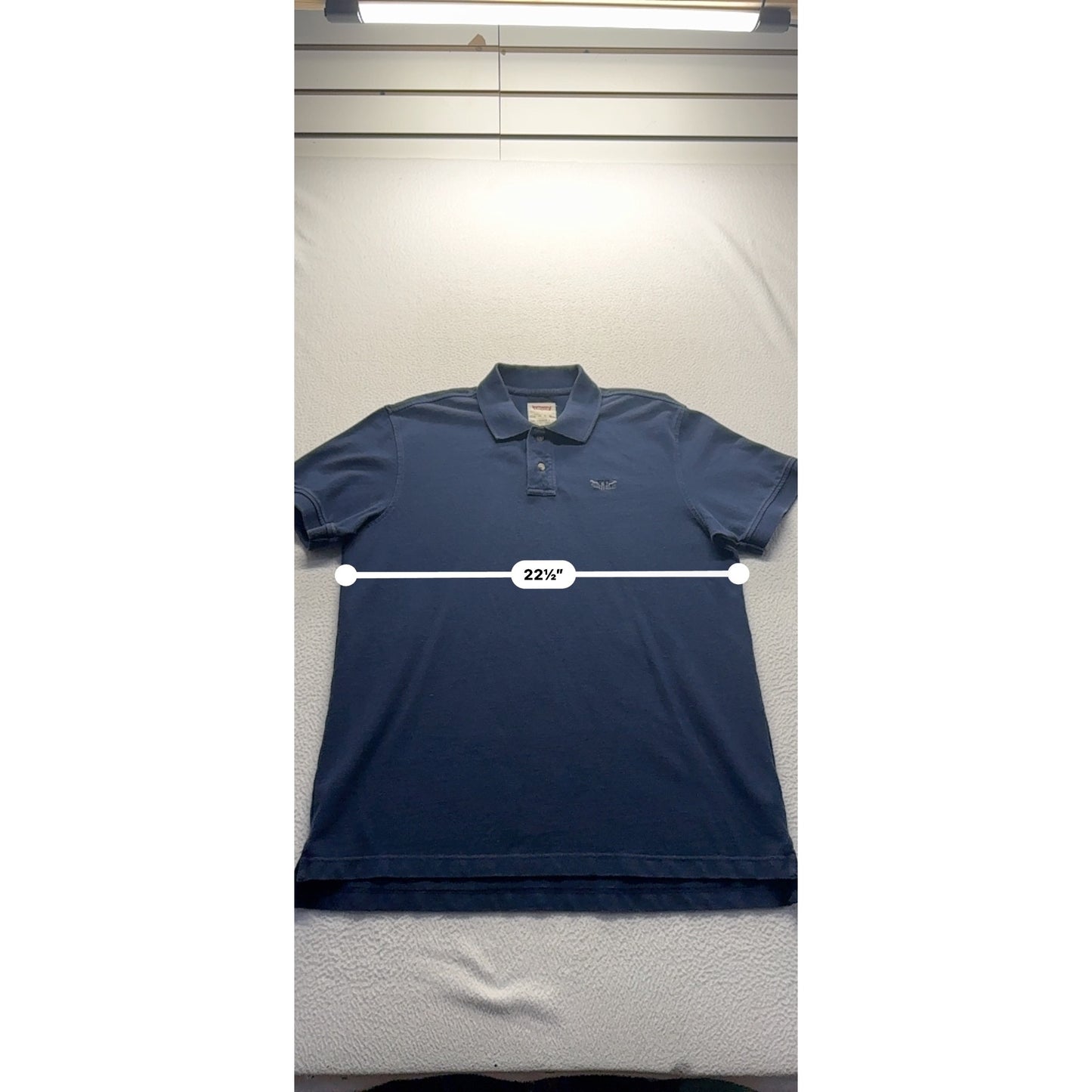 Levis Mens XL Polo Shirt Navy Blue Cotton Blend Casual Classic #7880