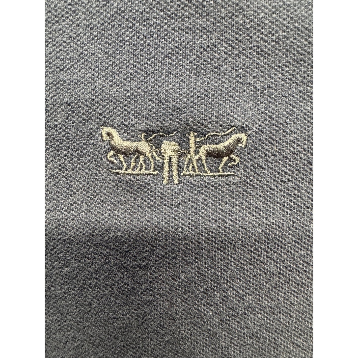 Levis Mens XL Polo Shirt Navy Blue Cotton Blend Casual Classic #7880