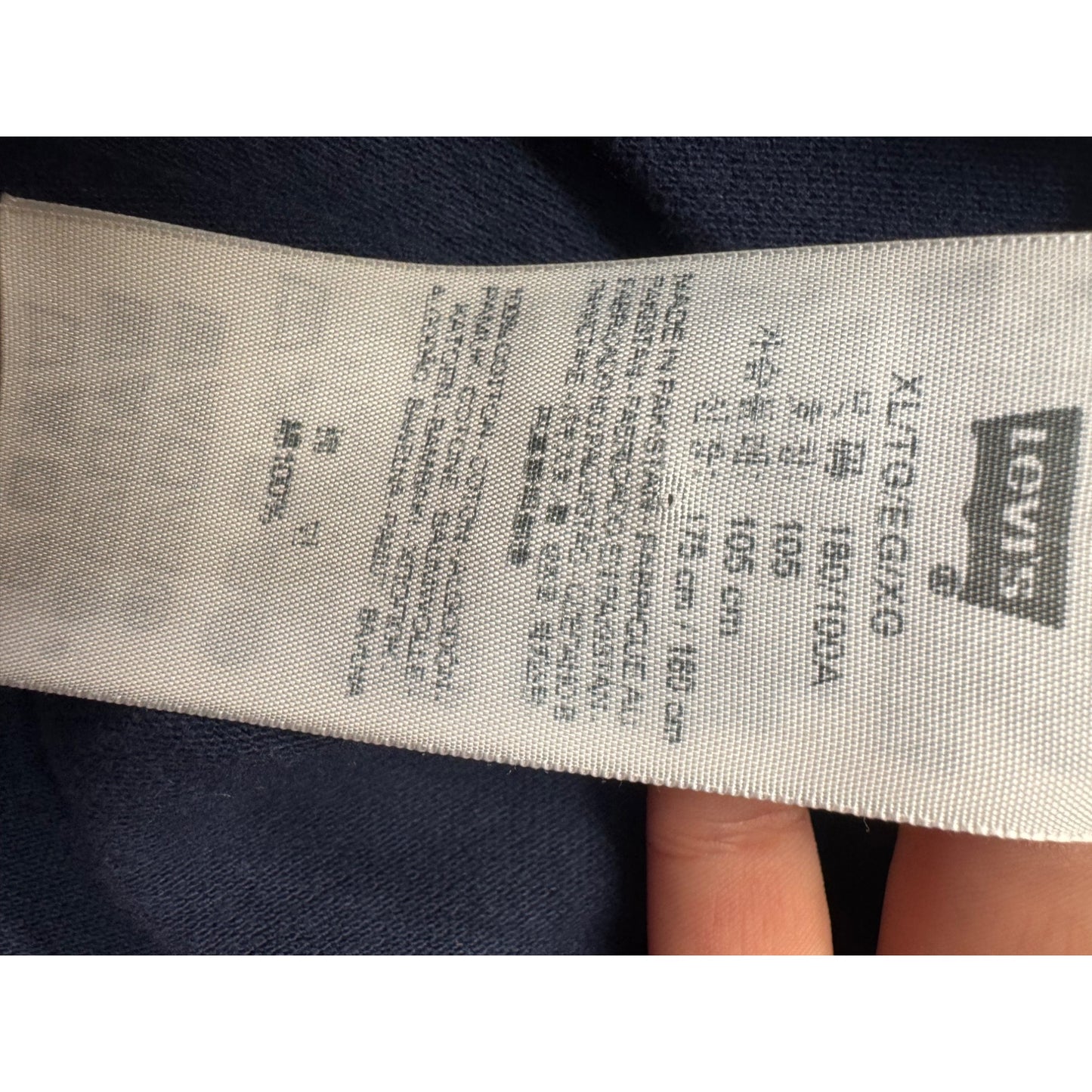 Levis Mens XL Polo Shirt Navy Blue Cotton Blend Casual Classic #7880