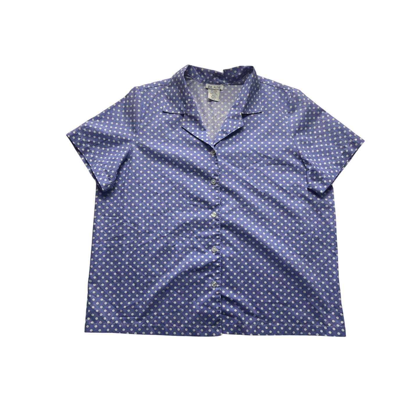 Blair Polka Dot Button-Up Short-Sleeve Shirt XLG