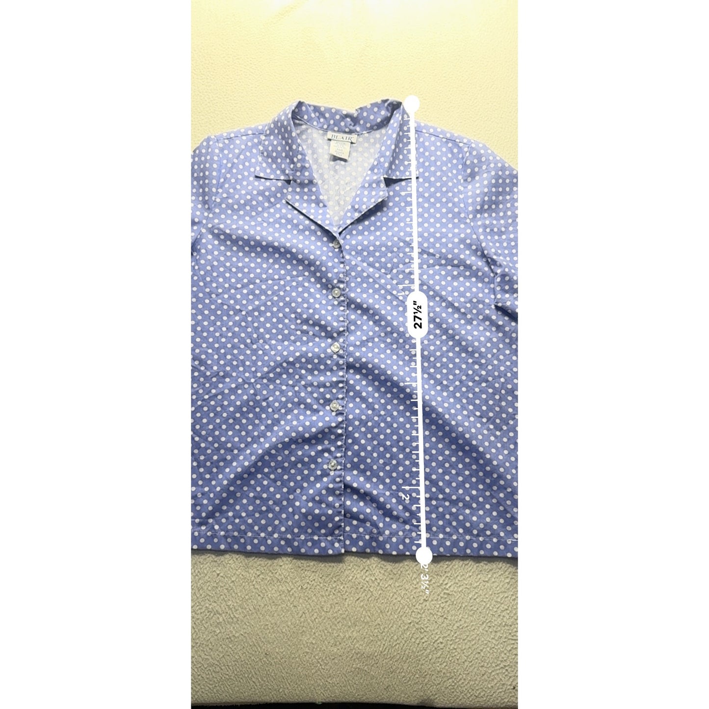 Blair Polka Dot Button-Up Short-Sleeve Shirt XLG
