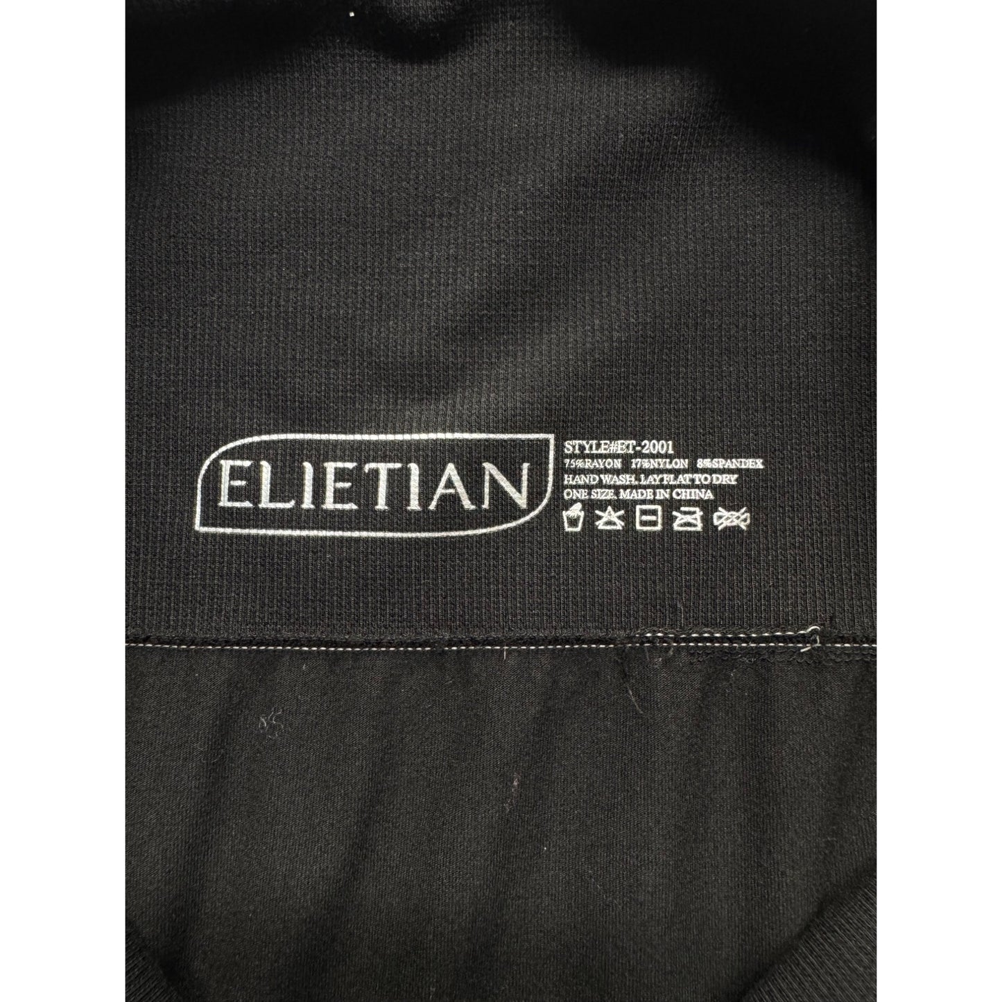 Elitarian High-Waist Black Stretch Leggings One Size #9910