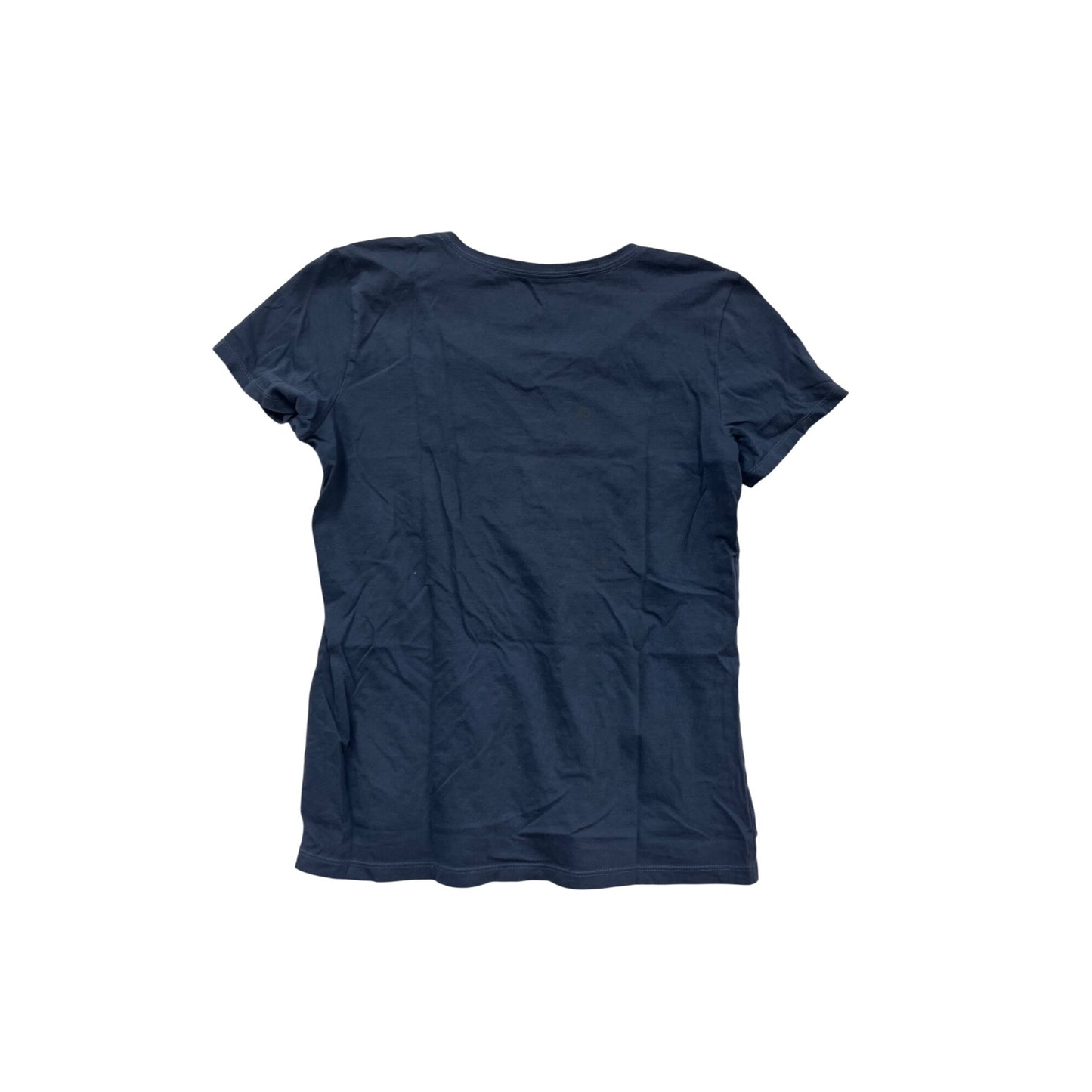 Life Is Good Medium Navy Blue V-Neck Crusher T-Shirt With Daisy Graphic #129A