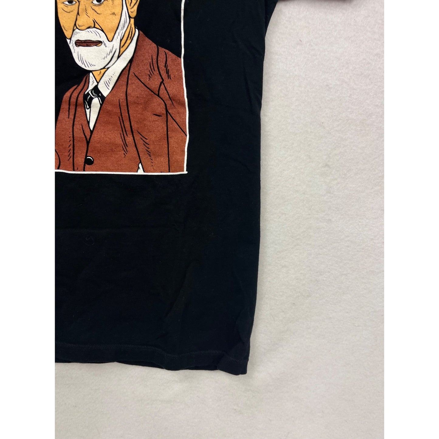 Sigmund Freud "Your Mom" Graphic Black T-Shirt S Soft Cotton Casual Wear #990A