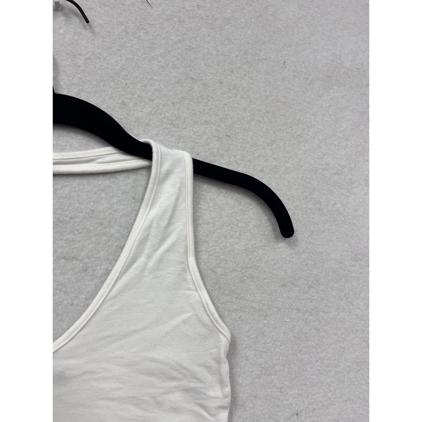 Brandy Melville White Sleeveless V-Neck Crop Top OS #117A
