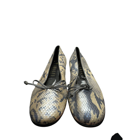 Snake Print Leather Ballet Flats Amalfi By Rangoni Made In Italy Size 10.5 #9406