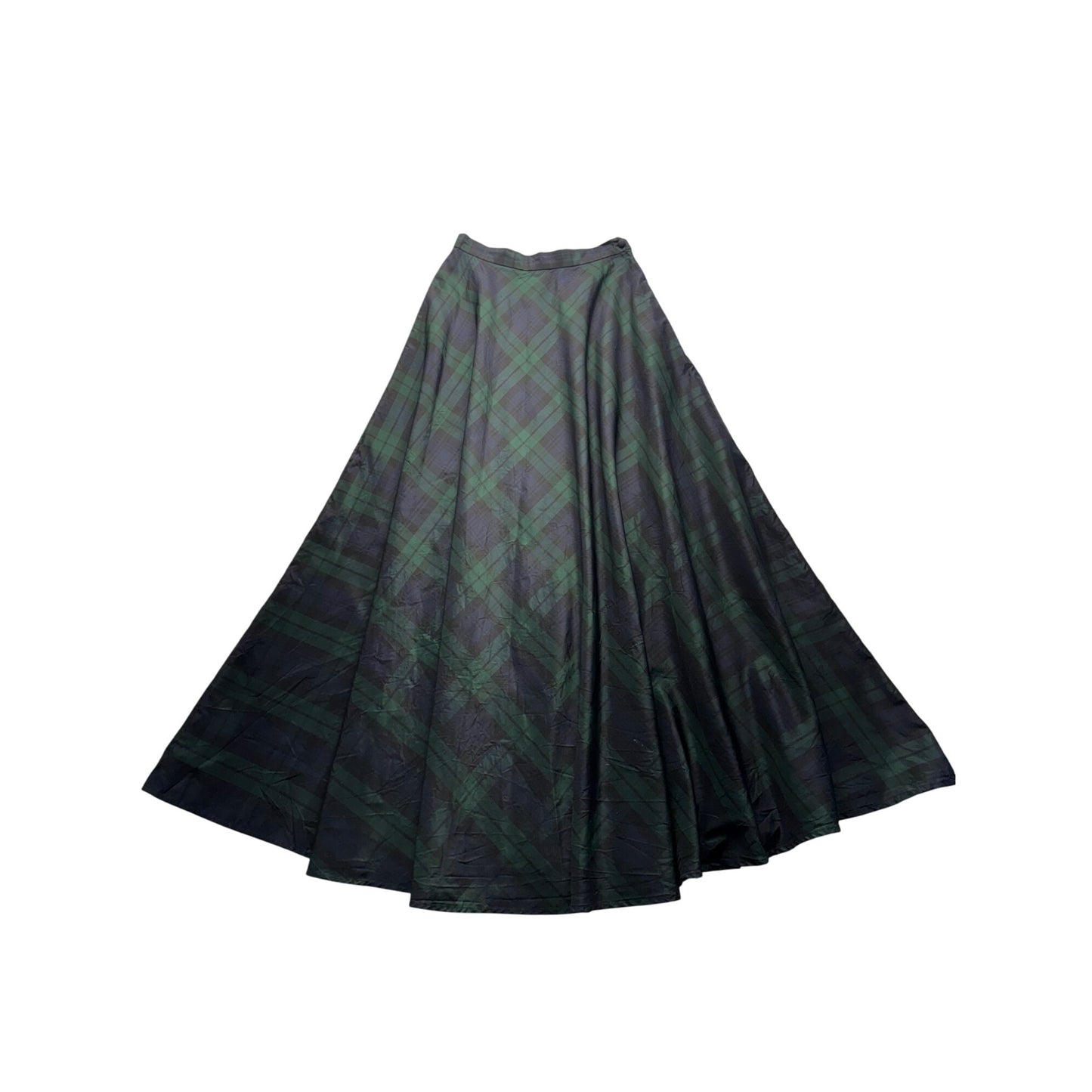 Vintage Talbots Plaid Silk Skirt #5437