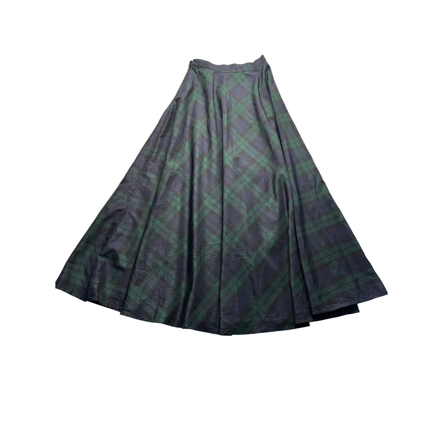 Vintage Talbots Plaid Silk Skirt #5437