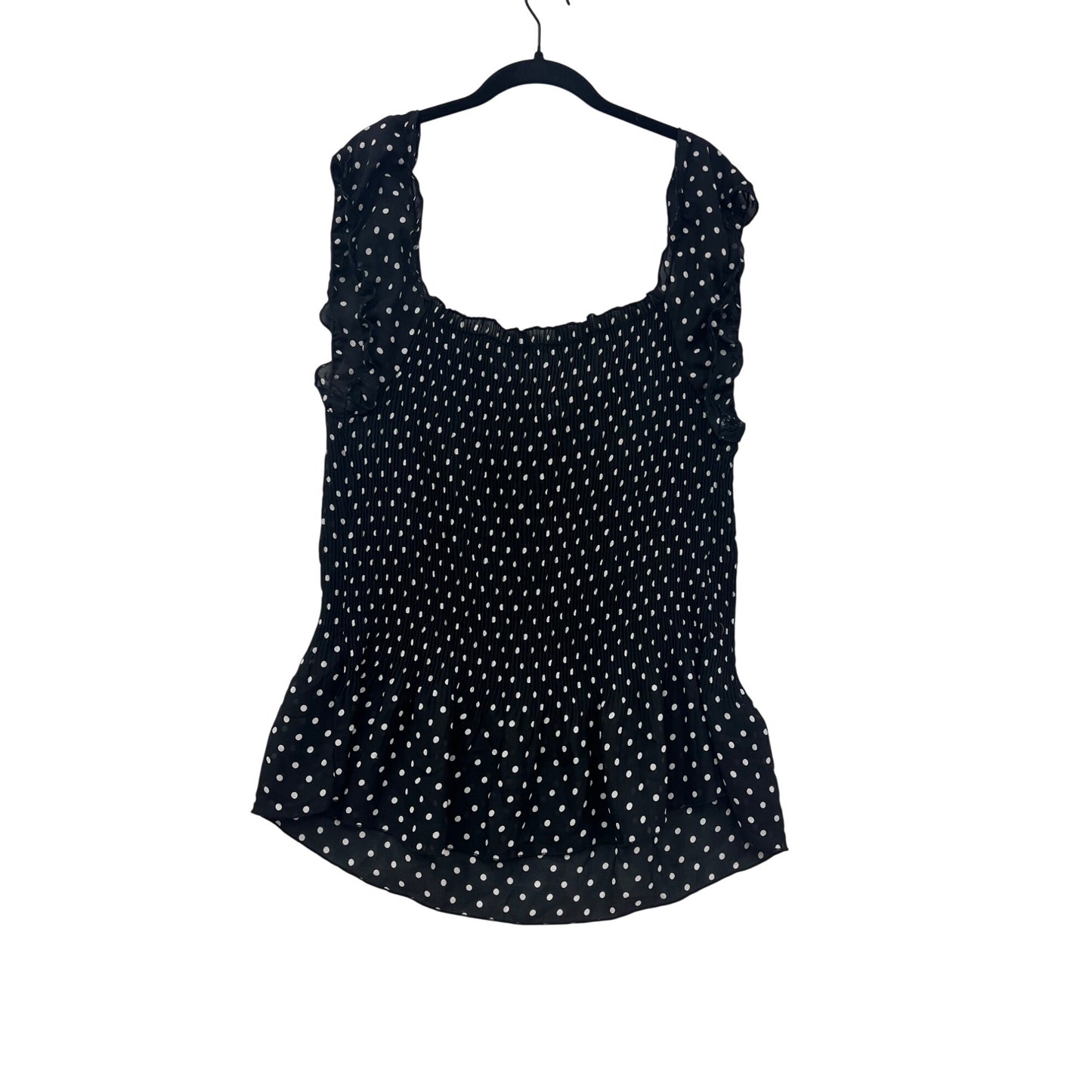 Black & White Polka Dot Womens Top Jaipur M #8883