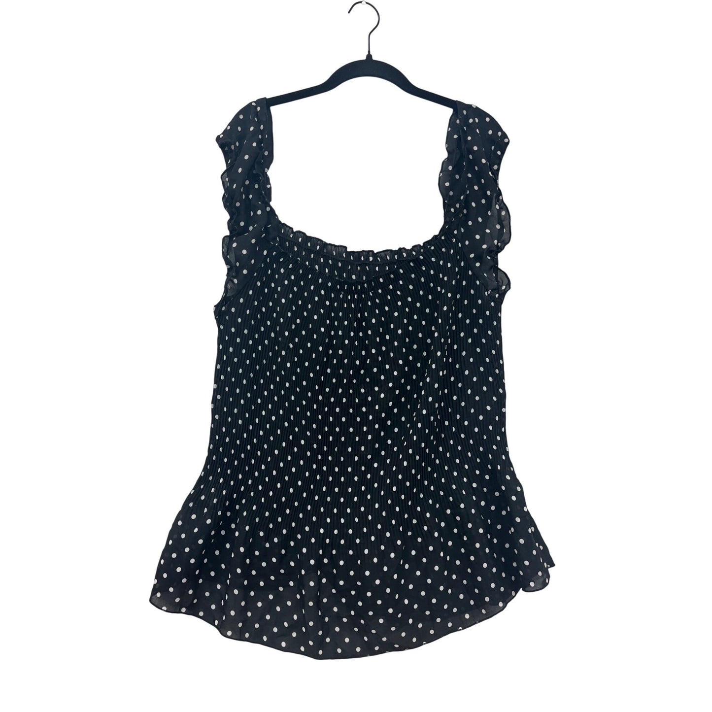 Black & White Polka Dot Womens Top Jaipur M #8883