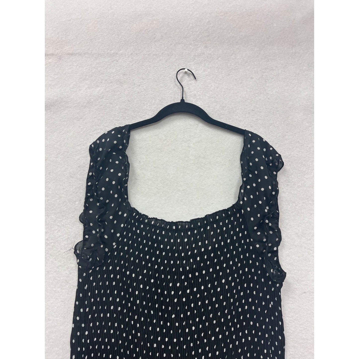 Black & White Polka Dot Womens Top Jaipur M #8883