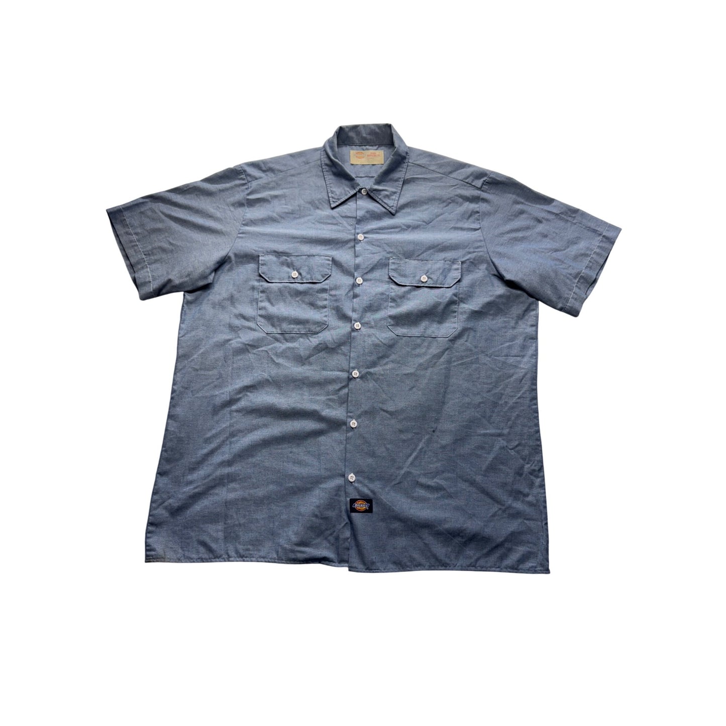 Dickies Blue Short Sleeve Work Shirt With Pockets #9079