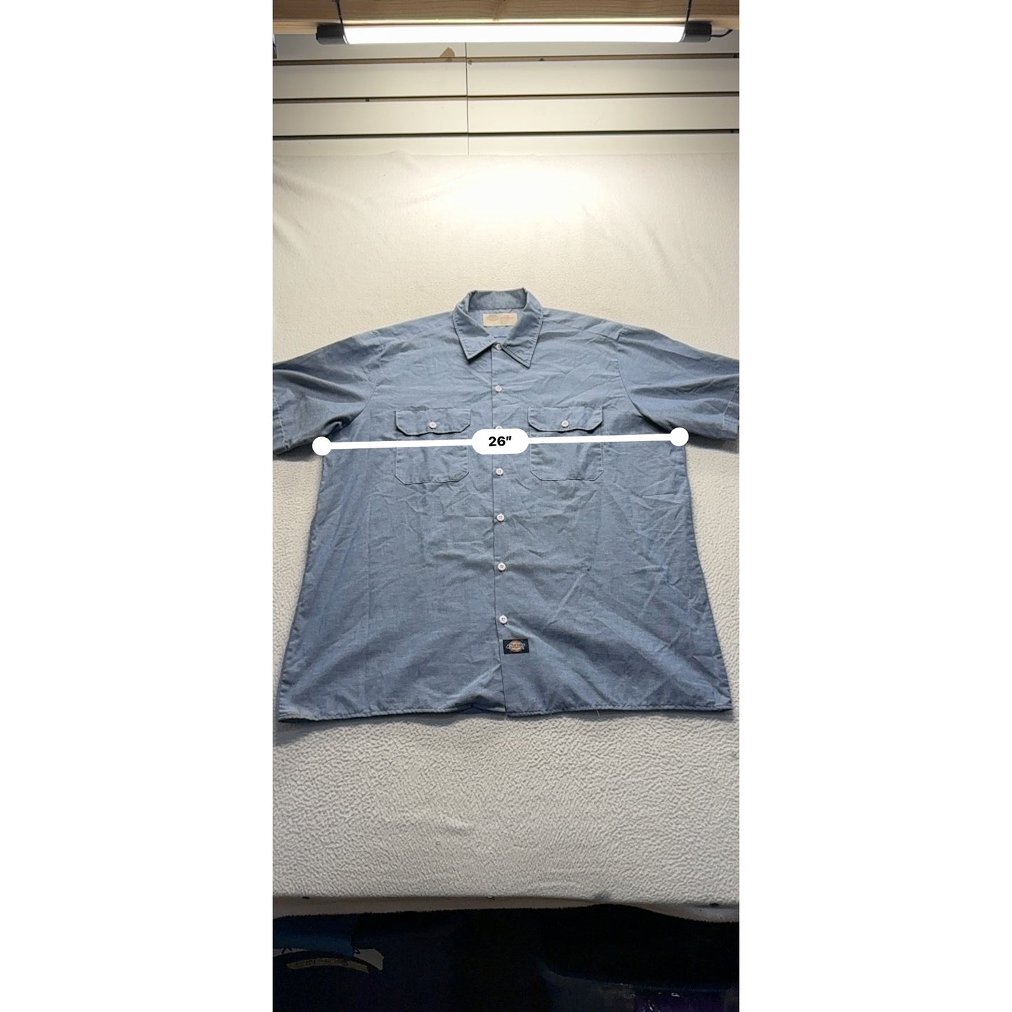 Dickies Blue Short Sleeve Work Shirt With Pockets #9079