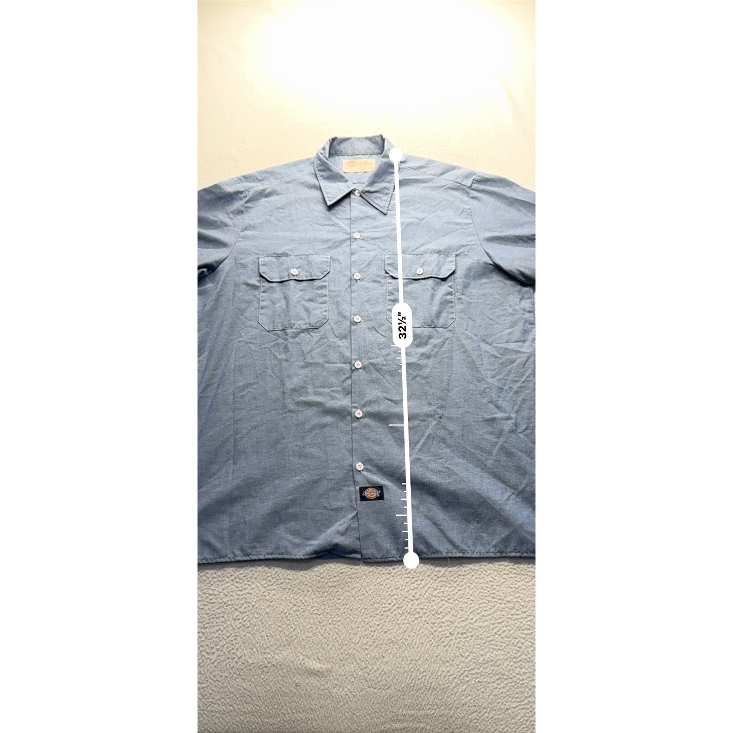 Dickies Blue Short Sleeve Work Shirt With Pockets #9079