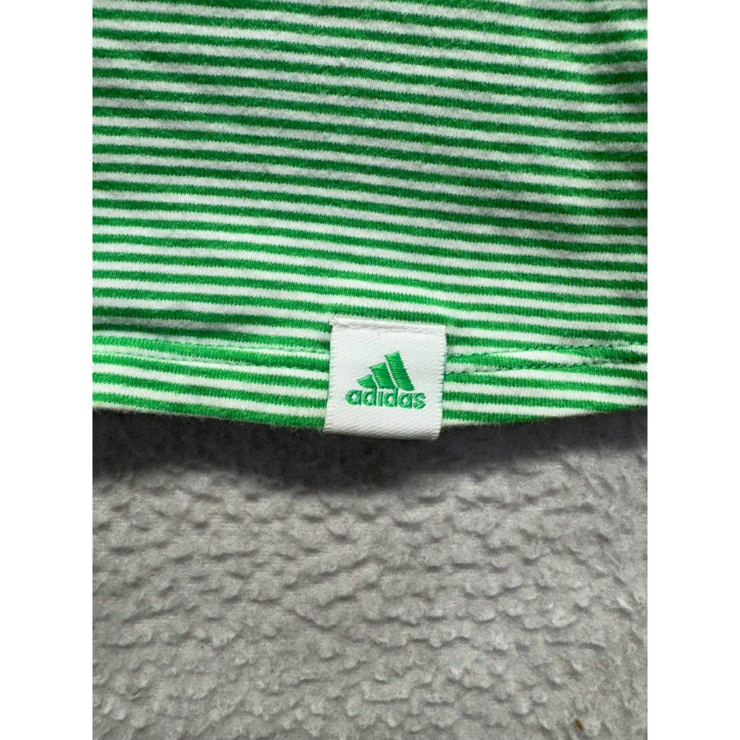 Adidas Green Striped Tank Top 18M Cotton Sleeveless #9200