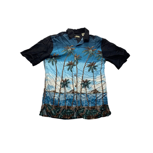 Mens Tropical Hawaiian Shirt By Batik Bay Palm Tree Print Short Sleeve #7361
