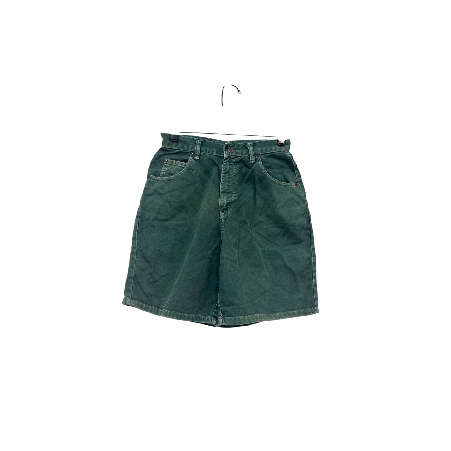 Vintage Sostanza Green Denim High-Waisted Shorts #432A