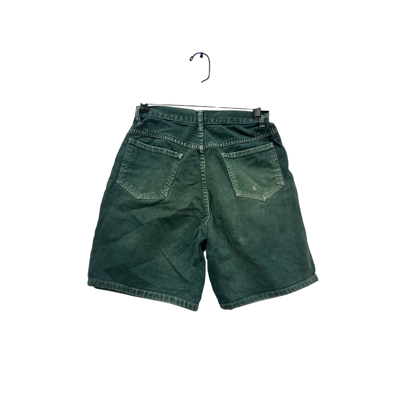 Vintage Sostanza Green Denim High-Waisted Shorts #432A