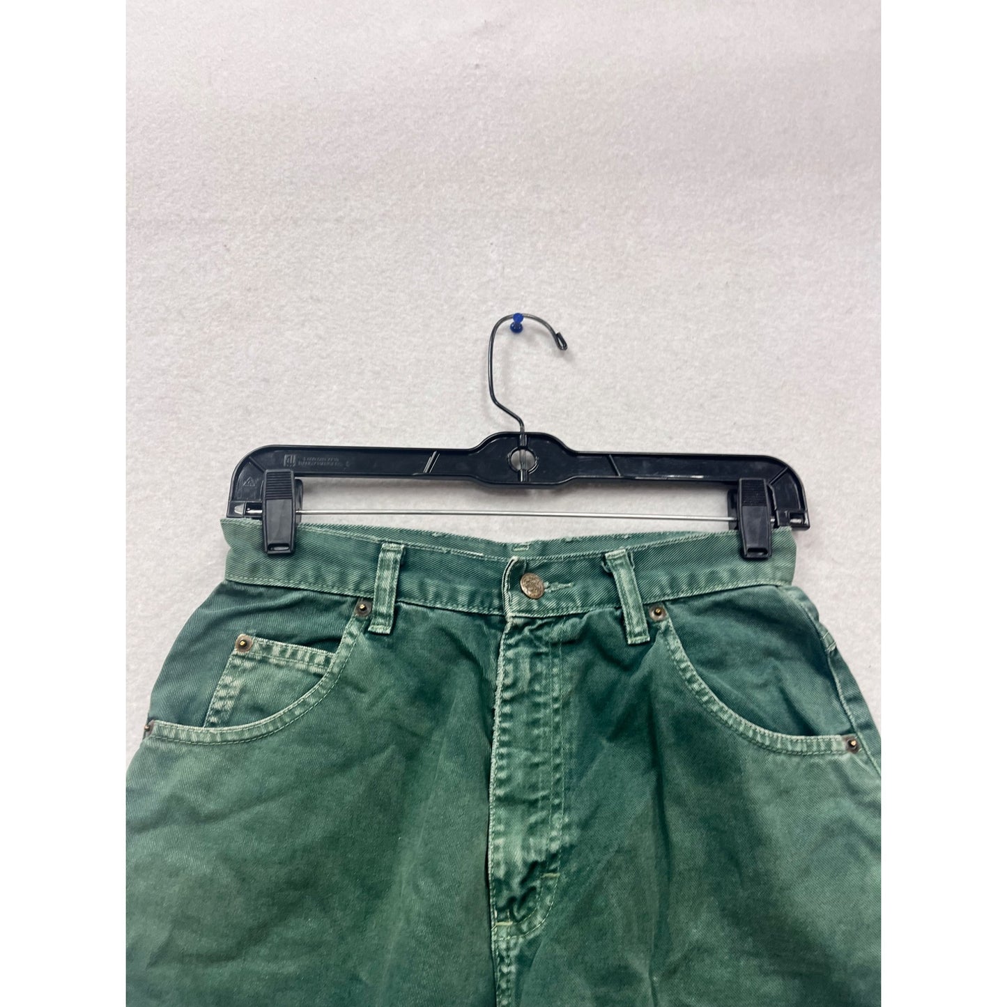 Vintage Sostanza Green Denim High-Waisted Shorts #432A