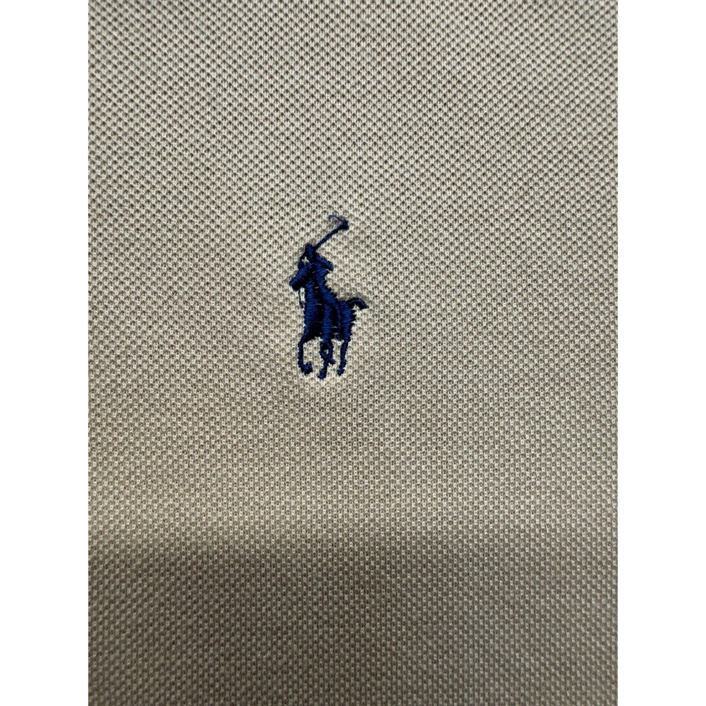 Vintage Polo Ralph Lauren Beige Short Sleeve Polo Shirt #7886