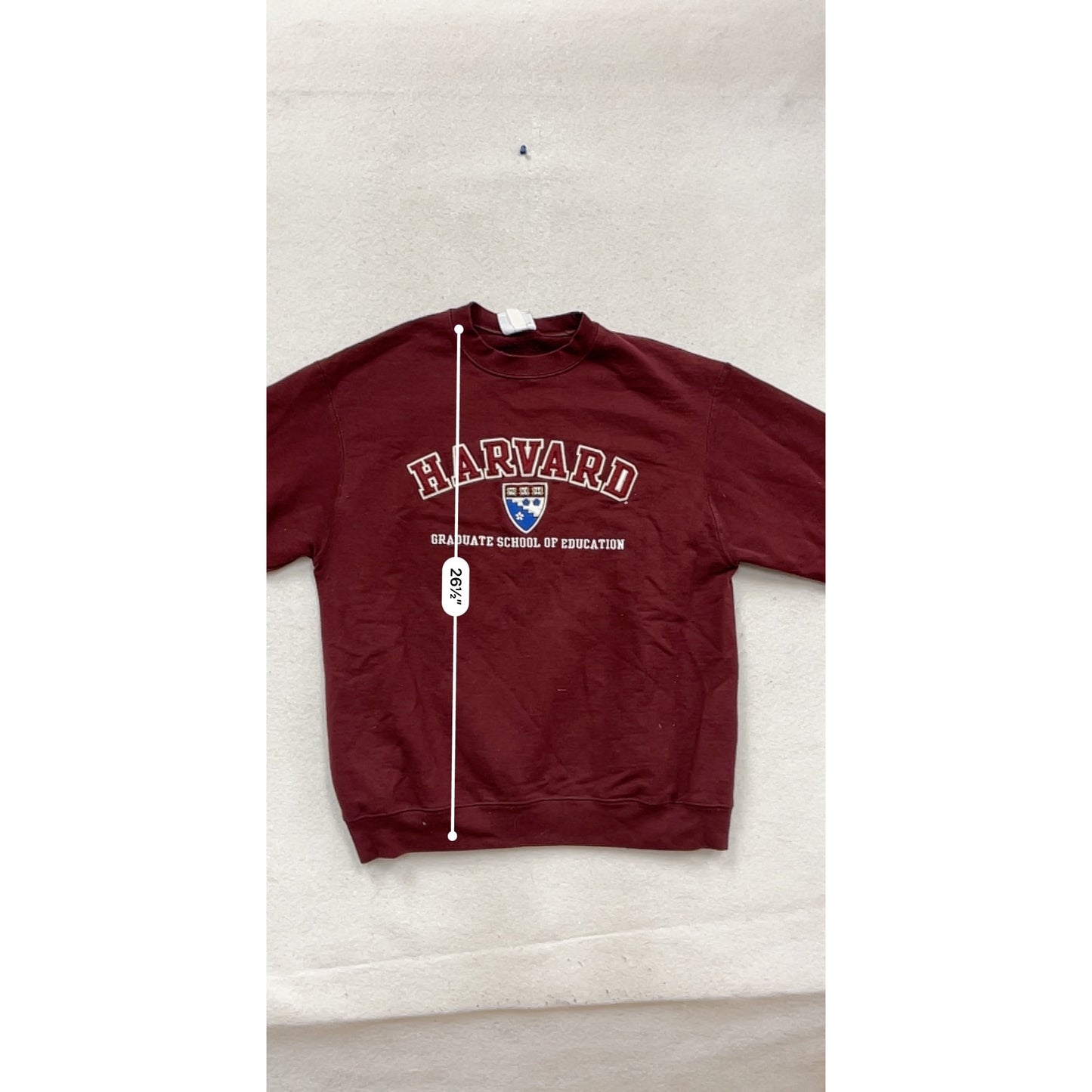 Champion Maroon Harvard Graduate School Of Education Crewneck Sweatshirt L #791A