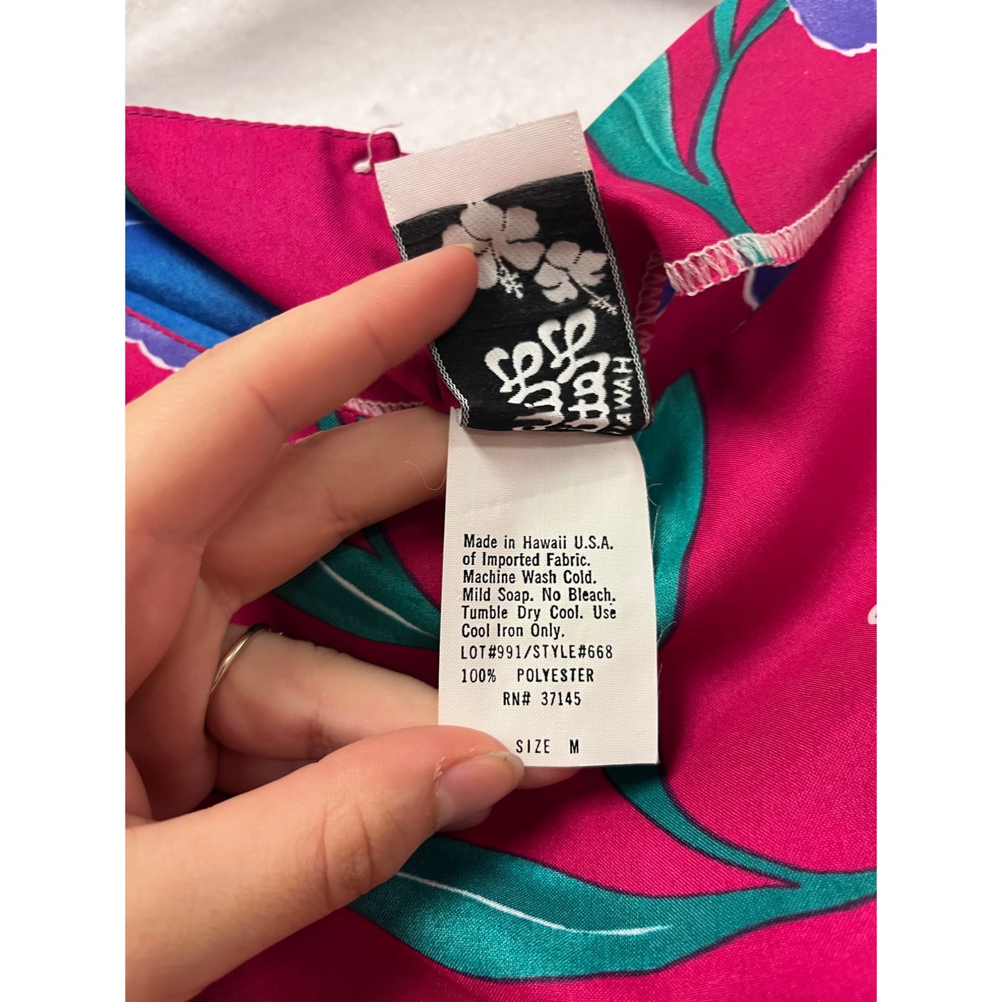 Hilo Hattie Vintage Hawaiian Floral Maxi Dress Medium #8823