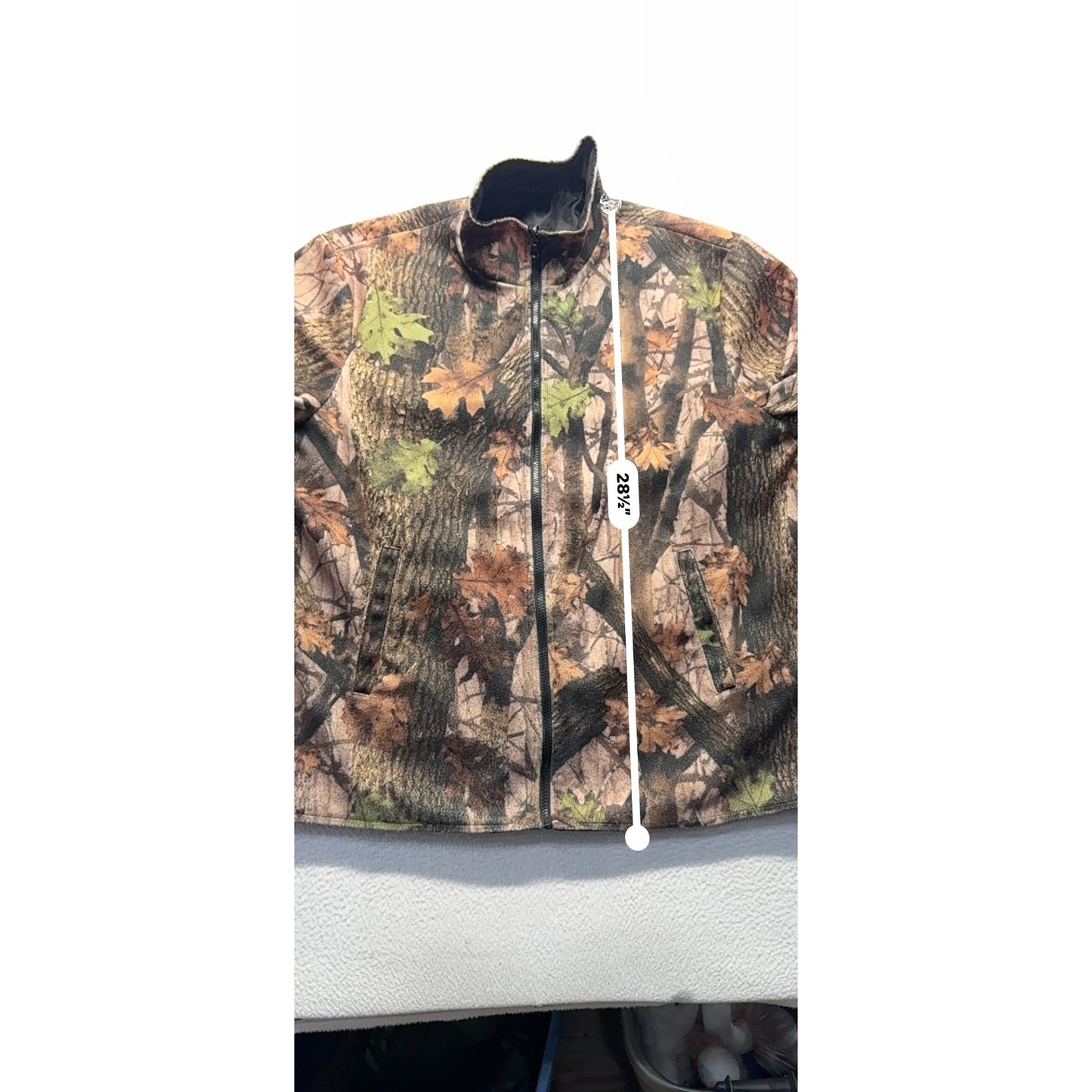 Aqua Stop XL Camouflage Full Zip Jacket With Pockets & High Collar #9355