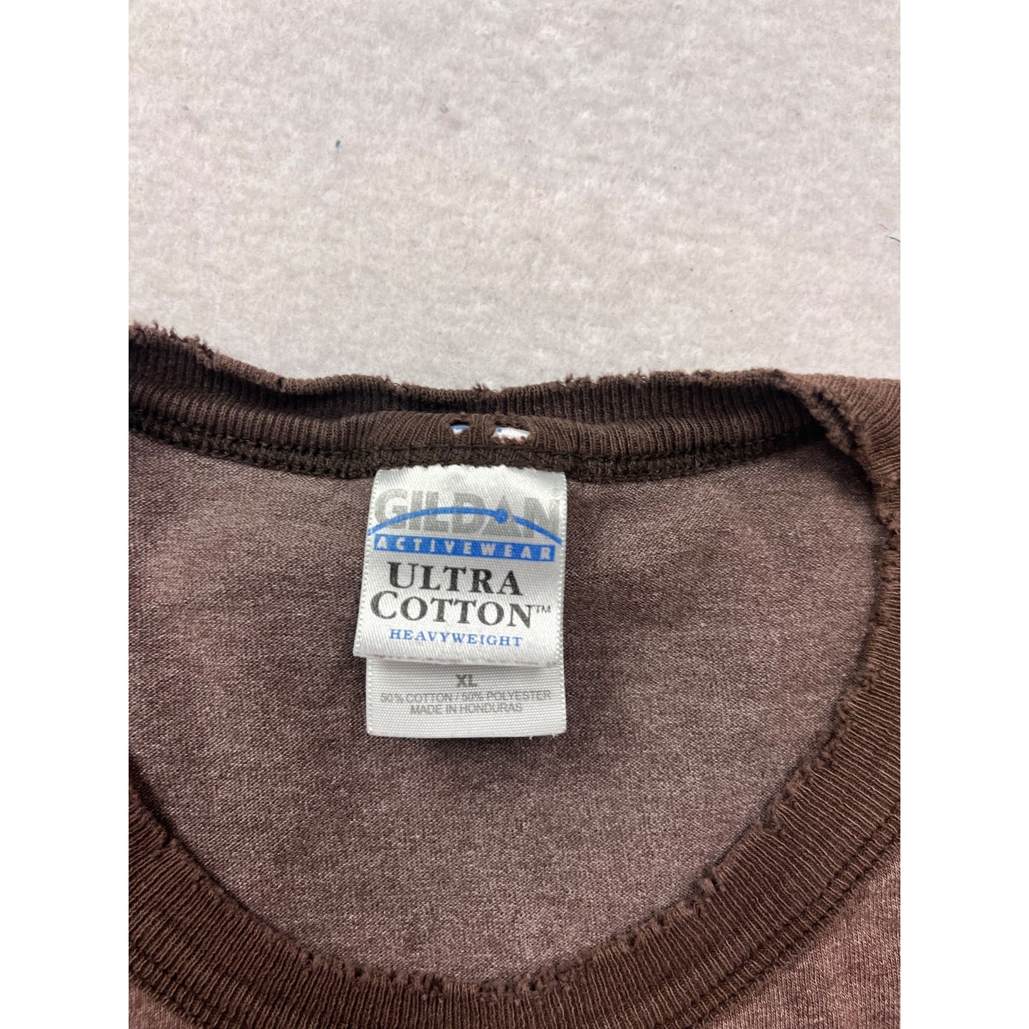 Vintage Brown Gildan Ultra Cotton Black Hills Elk Print T-Shirt XL #953A