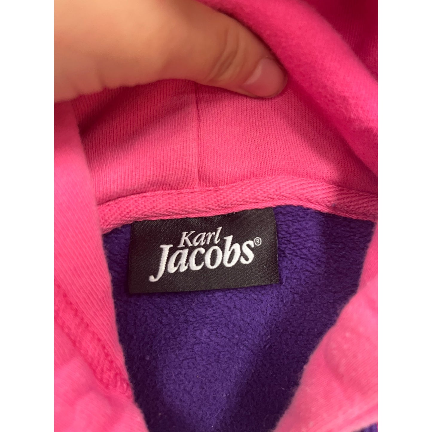 Karl Jacobs Colorblock Hoodie Large #8739