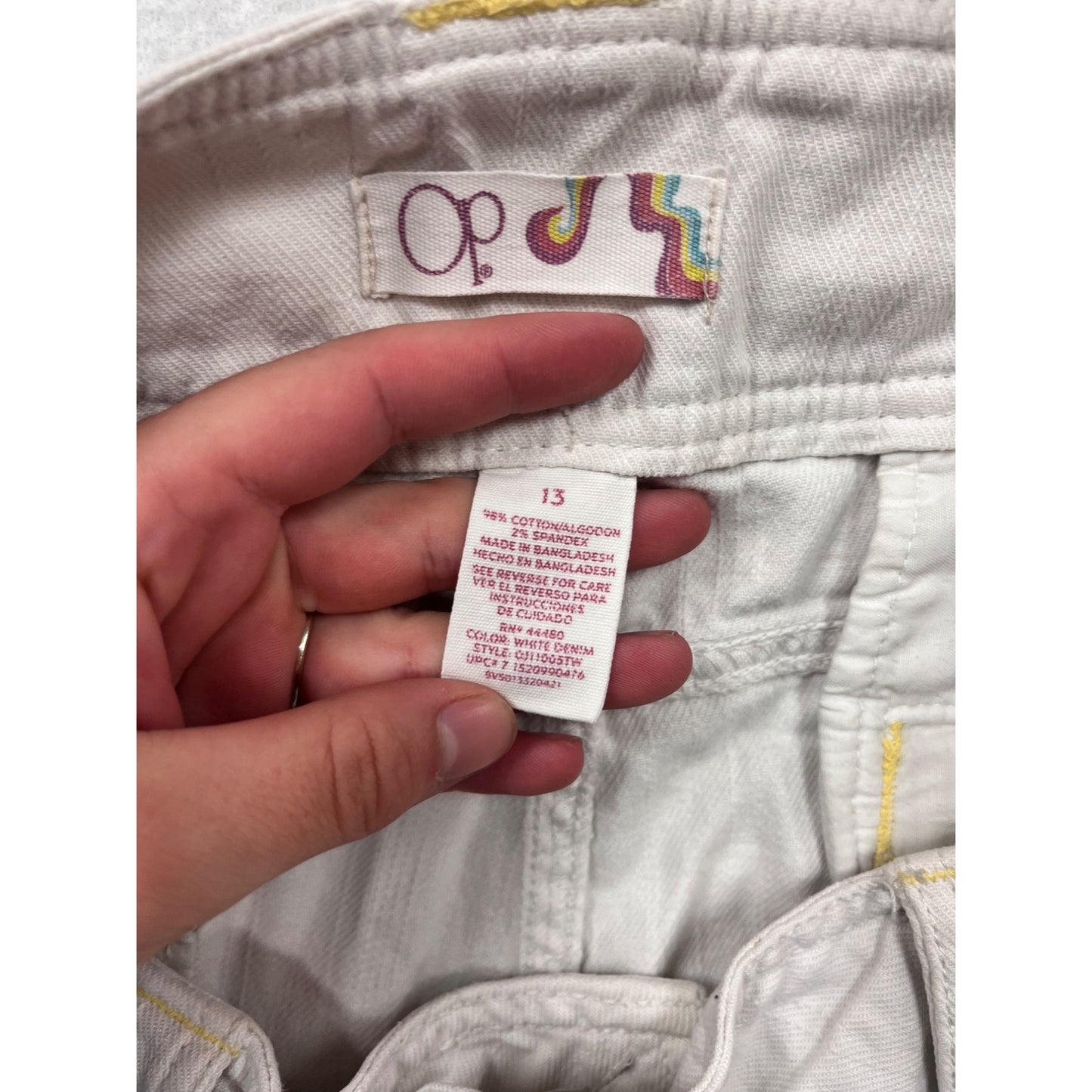 Y2K Ocean Pacific Womens White Cargo Shorts Size 13