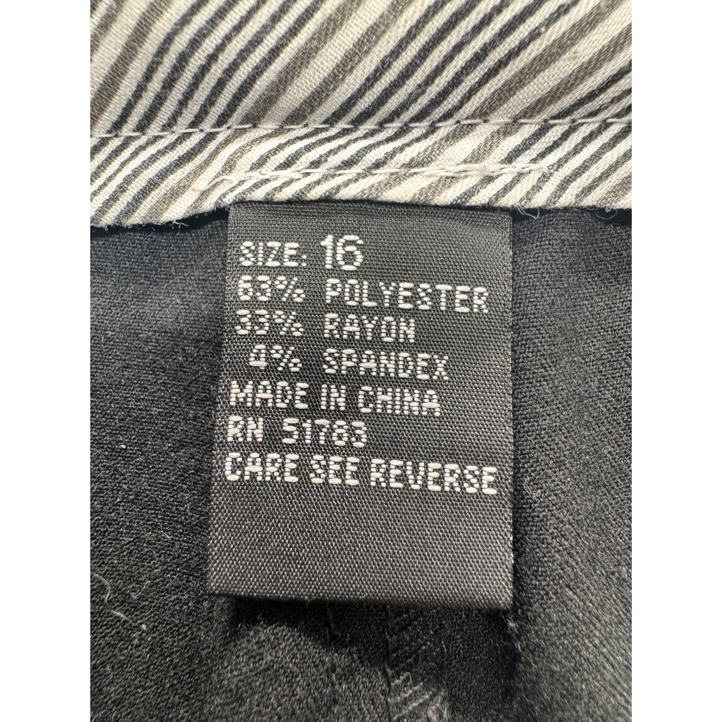 Maurices Black Cropped Dress Pants Size 16 Polyester Blend 447B