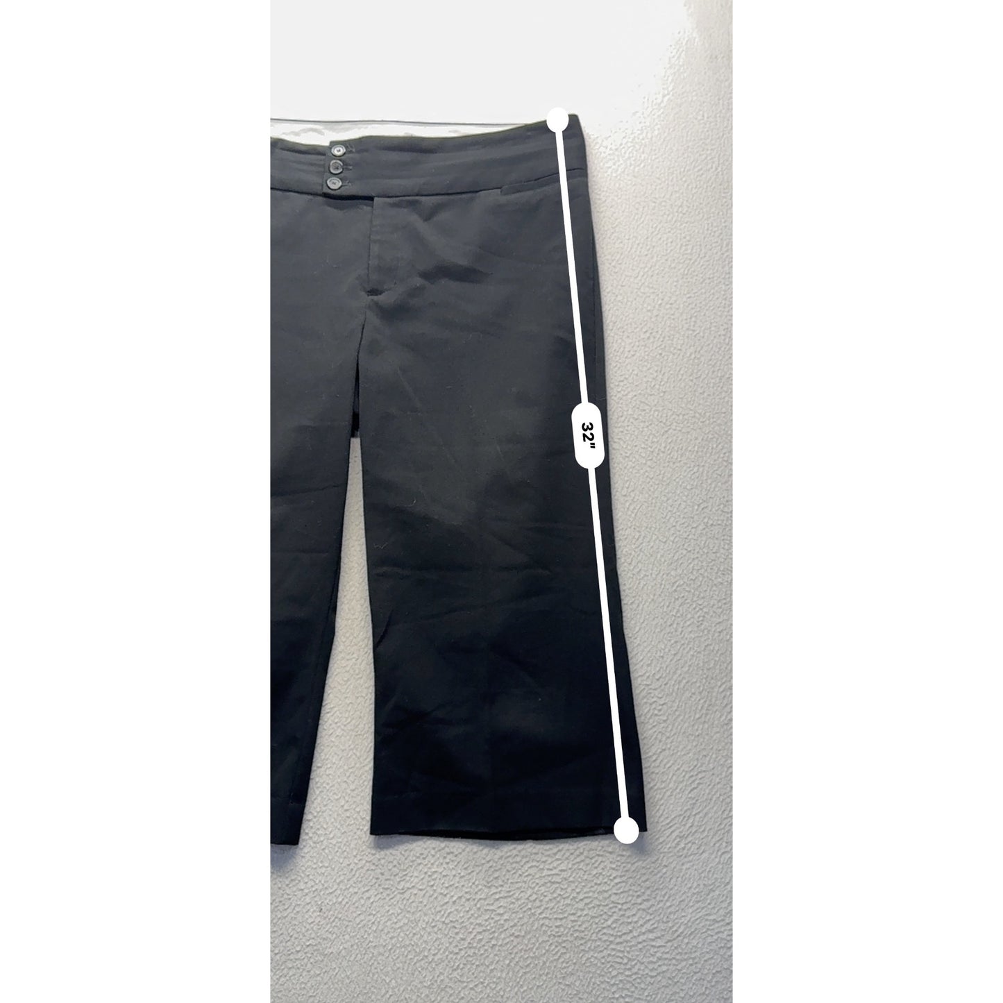 Maurices Black Cropped Dress Pants Size 16 Polyester Blend 447B