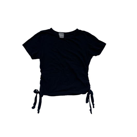 Black Olivia Rae Womens Side-Tie Short Sleeve Top S #8578