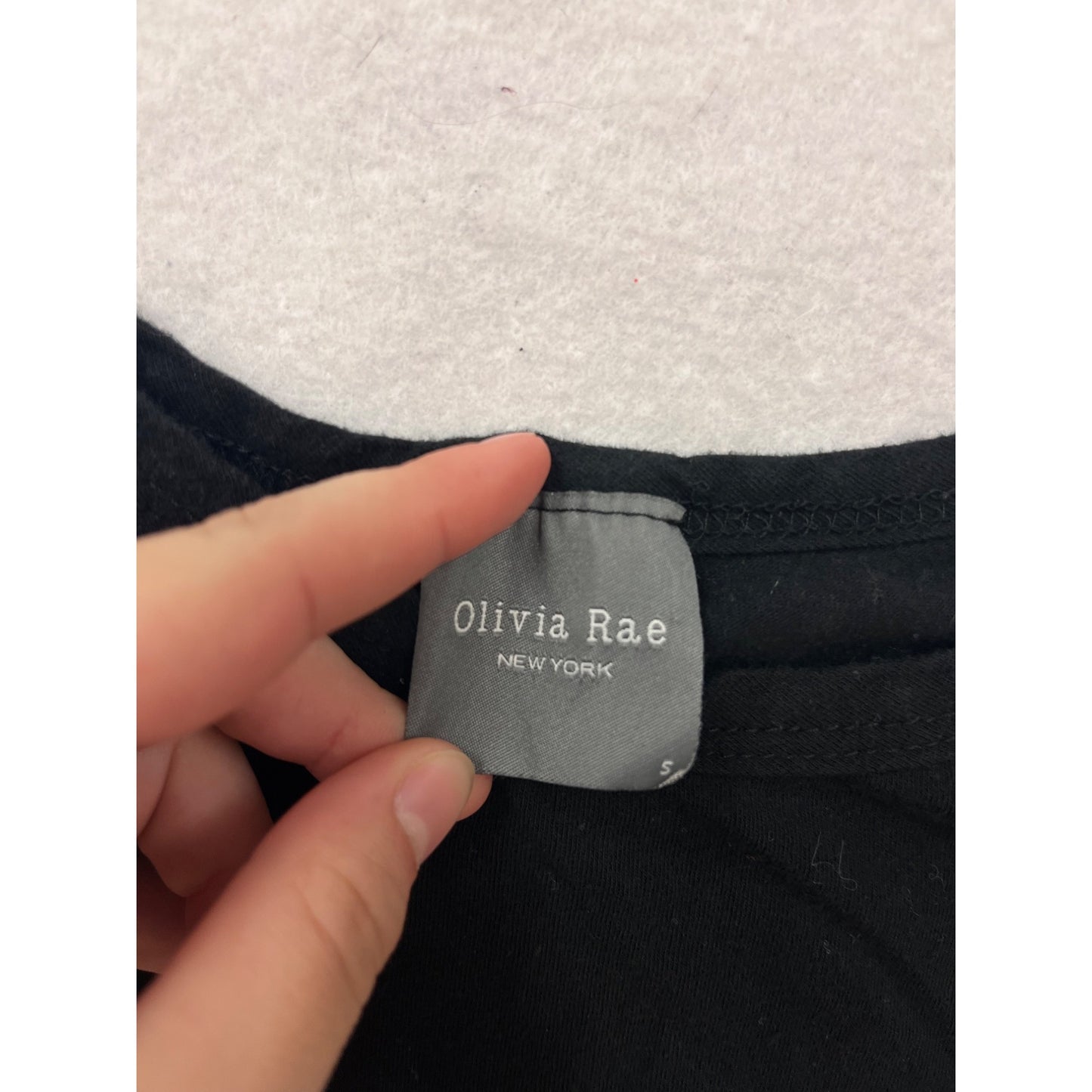 Black Olivia Rae Womens Side-Tie Short Sleeve Top S #8578