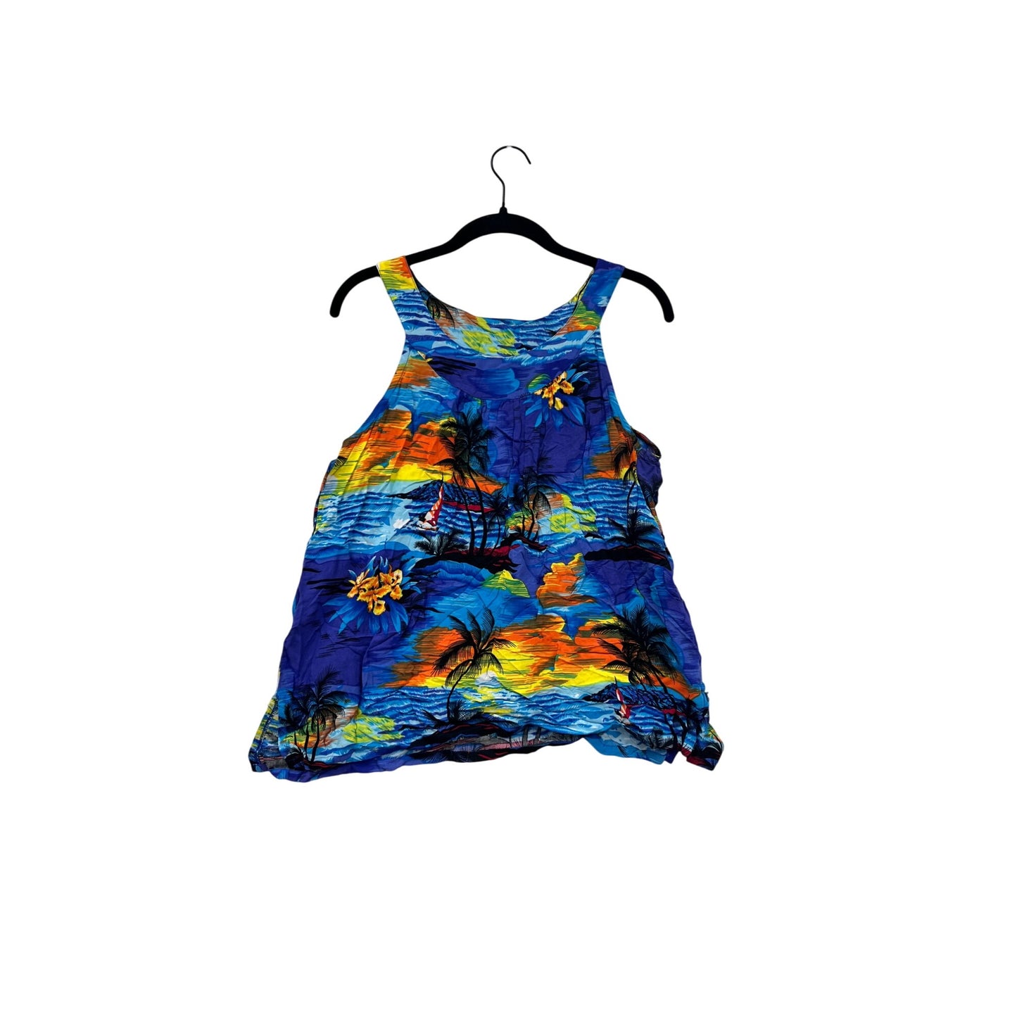 Hawaii Hangover Tropical Sunset Tank Top Large #8855