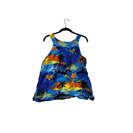 Hawaii Hangover Tropical Sunset Tank Top Large #8855